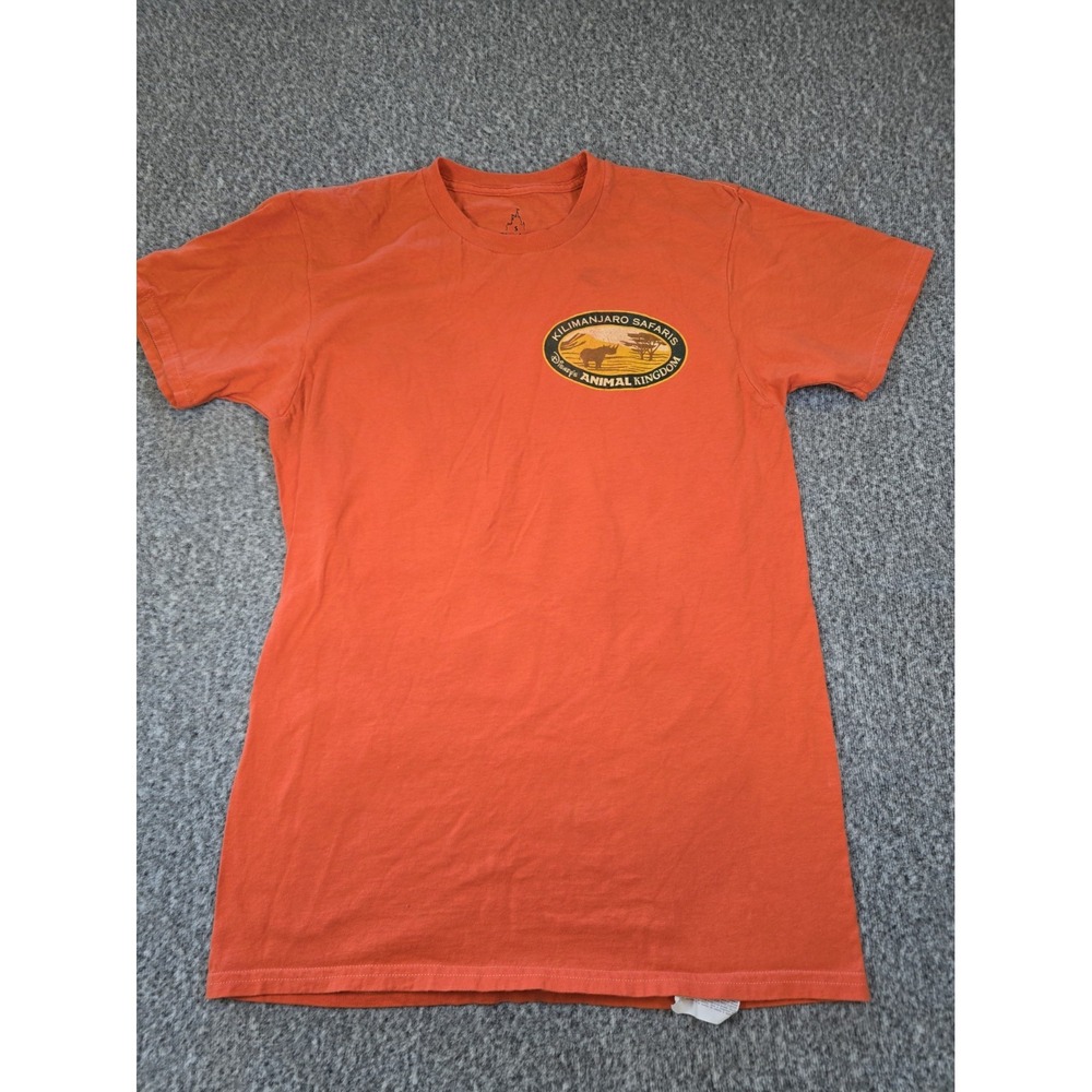 Disney Parks Animal Kingdom Kilimanjaro Safaris Orange T-Shirt Men Small Hanes